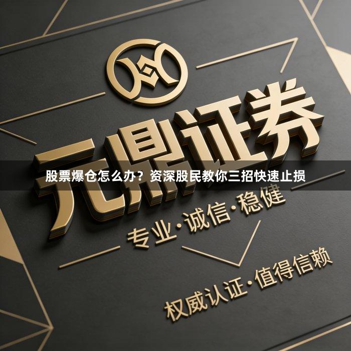 股票爆仓怎么办？资深股民教你三招快速止损