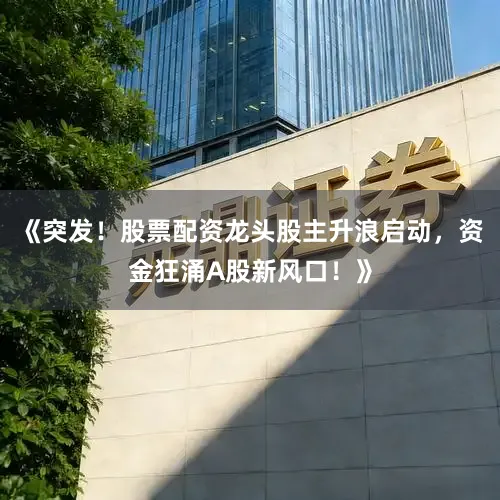 《突发！股票配资龙头股主升浪启动，资金狂涌A股新风口！》