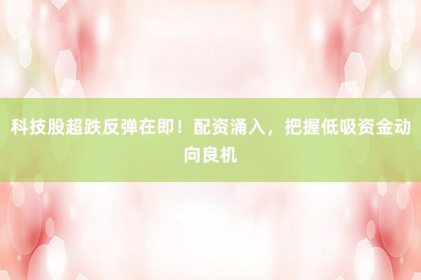 科技股超跌反弹在即！配资涌入，把握低吸资金动向良机